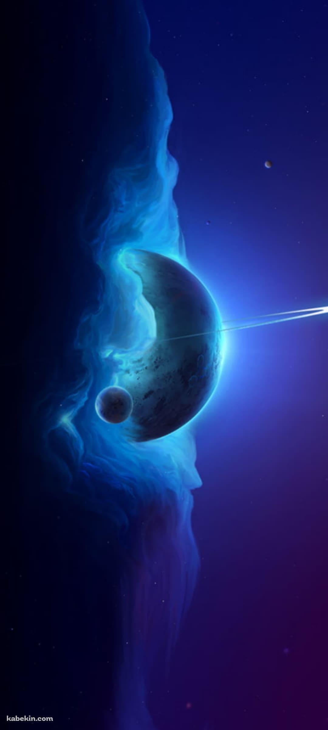 綺麗な紫の惑星のAndroidの壁紙(1080px x 2400px) スマホ用