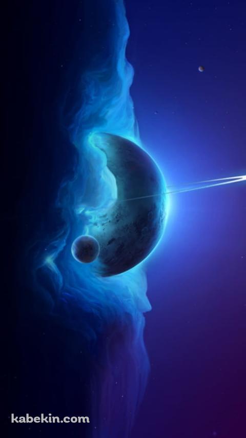 綺麗な紫の惑星のAndroidの壁紙(480px x 854px) スマホ用
