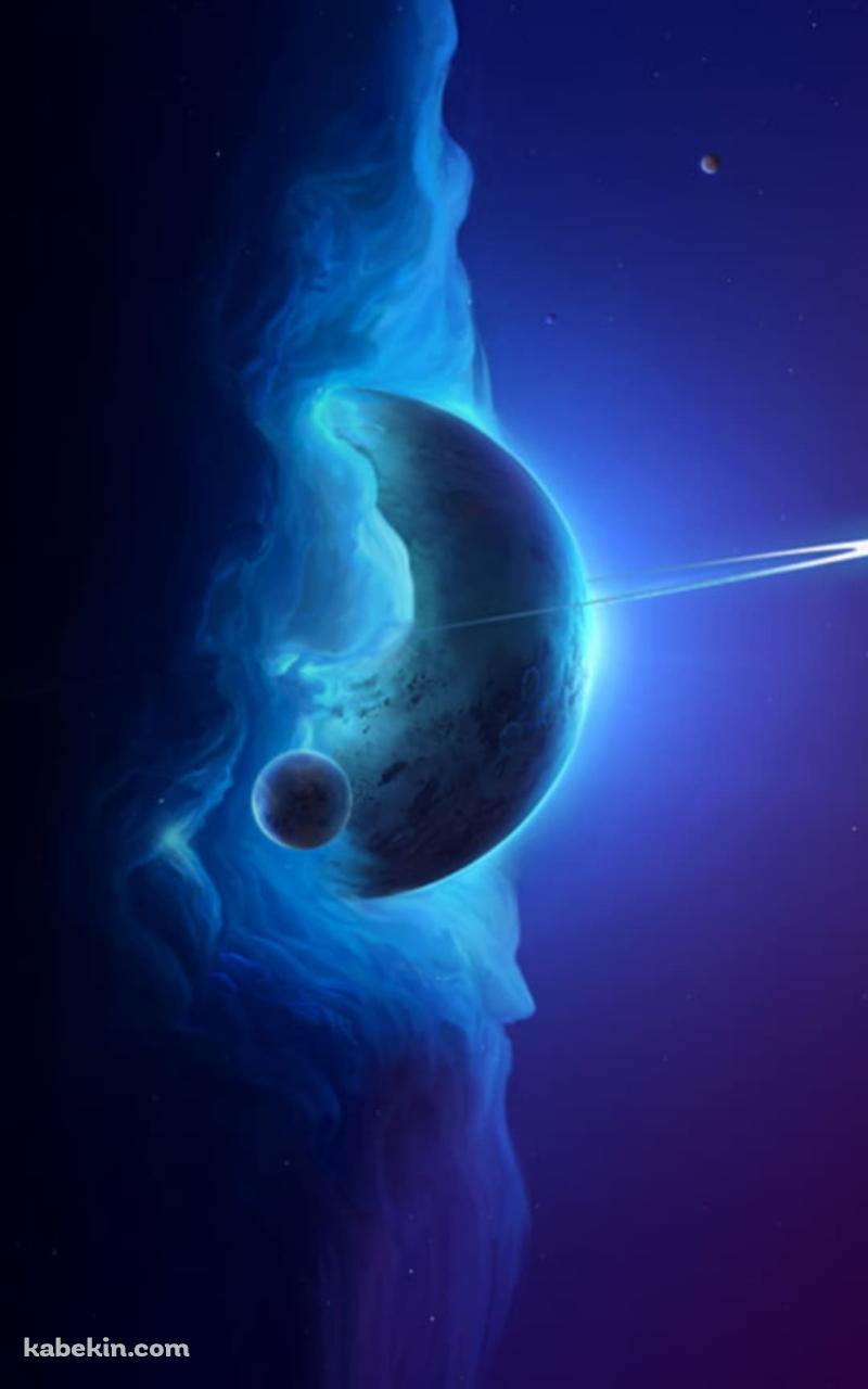 綺麗な紫の惑星のAndroidの壁紙(800px x 1280px) スマホ用