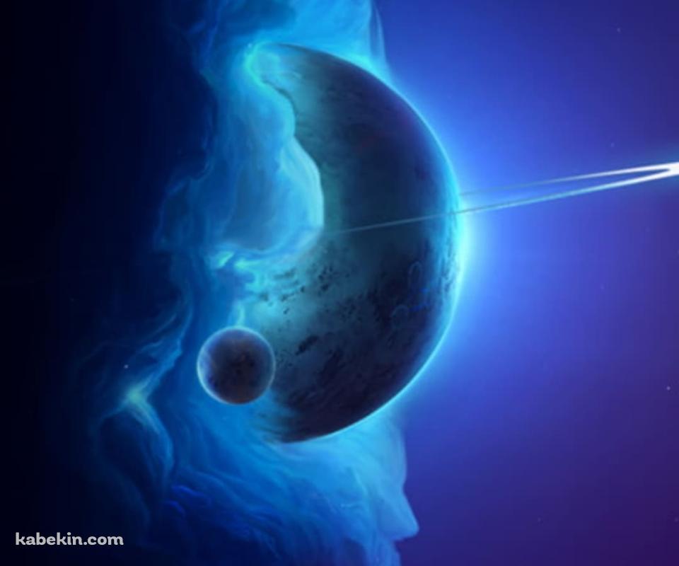 綺麗な紫の惑星のAndroidの壁紙(960px x 800px) スマホ用