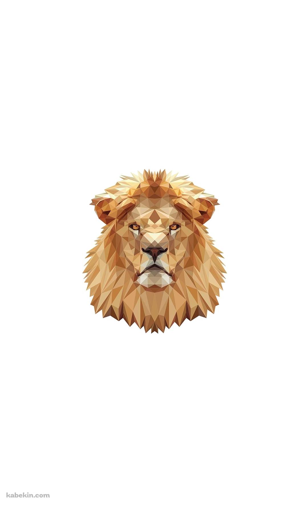 かっこいいポリゴンのライオンのAndroidの壁紙(1080px x 1776px) スマホ用