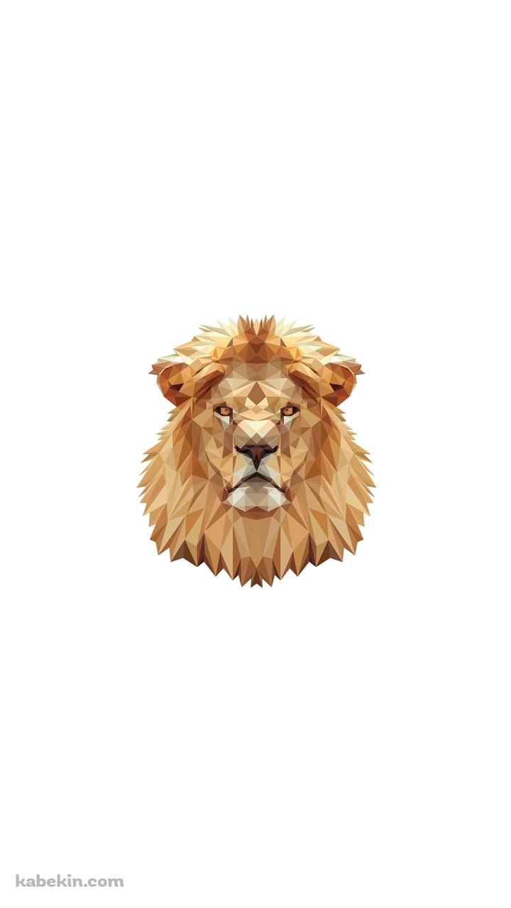 かっこいいポリゴンのライオンのAndroidの壁紙(720px x 1280px) スマホ用