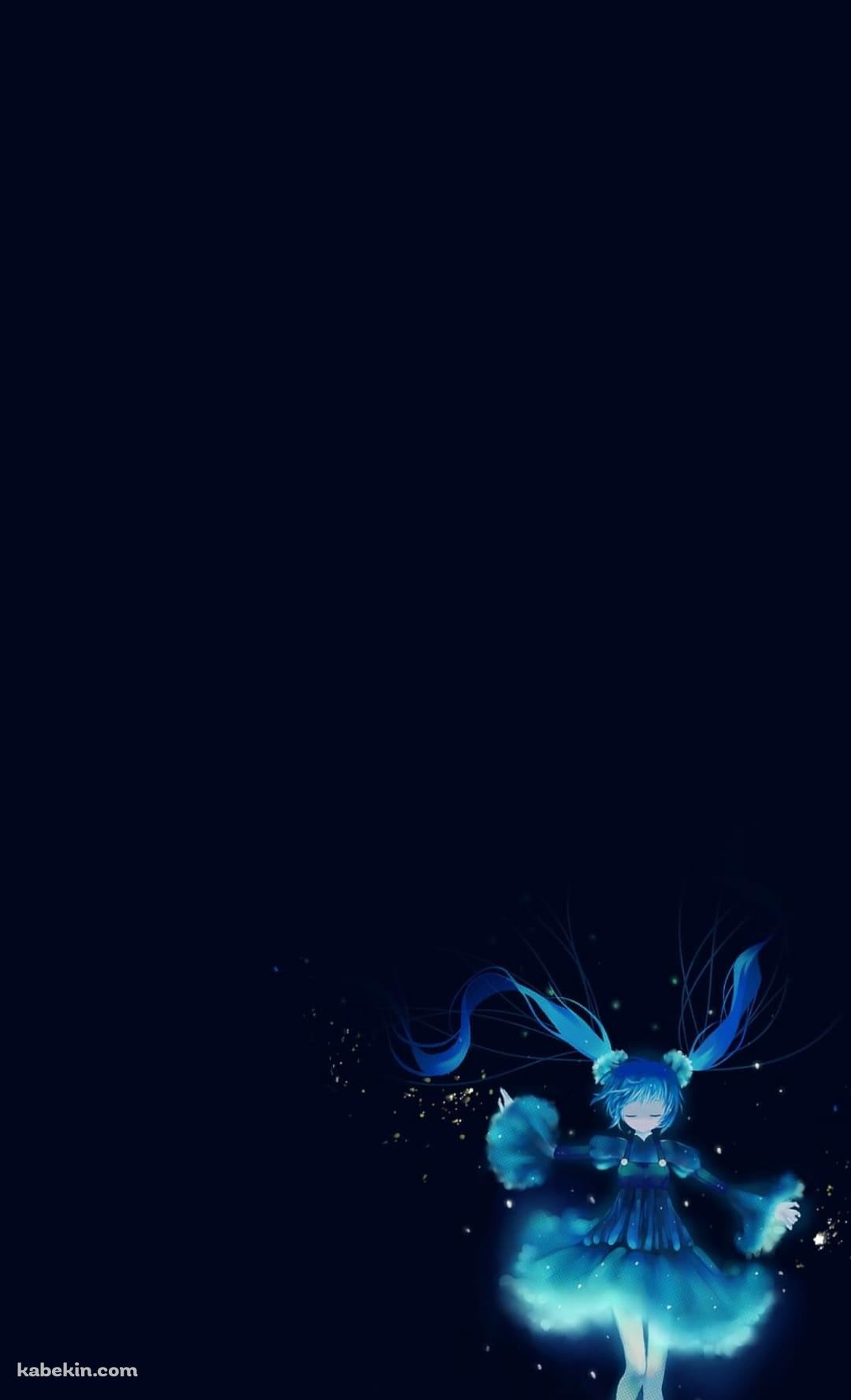 青いドレスを着た初音ミクのAndroidの壁紙(1080px x 1776px) スマホ用