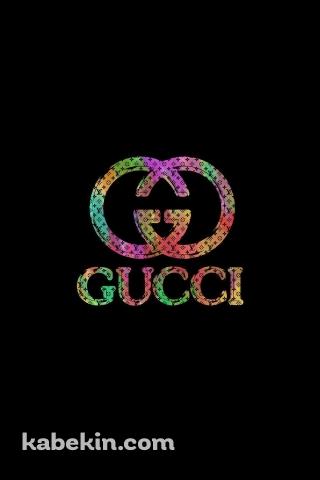 カラフルなGUCCIのロゴのAndroidの壁紙(320px x 480px) スマホ用