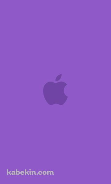 可愛い紫のアップル 2色 ロゴのAndroidの壁紙(360px x 592px) スマホ用