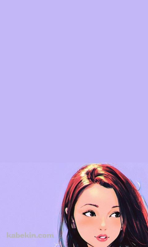 可愛い赤茶色の髪の毛の女の子のAndroidの壁紙(480px x 800px) スマホ用