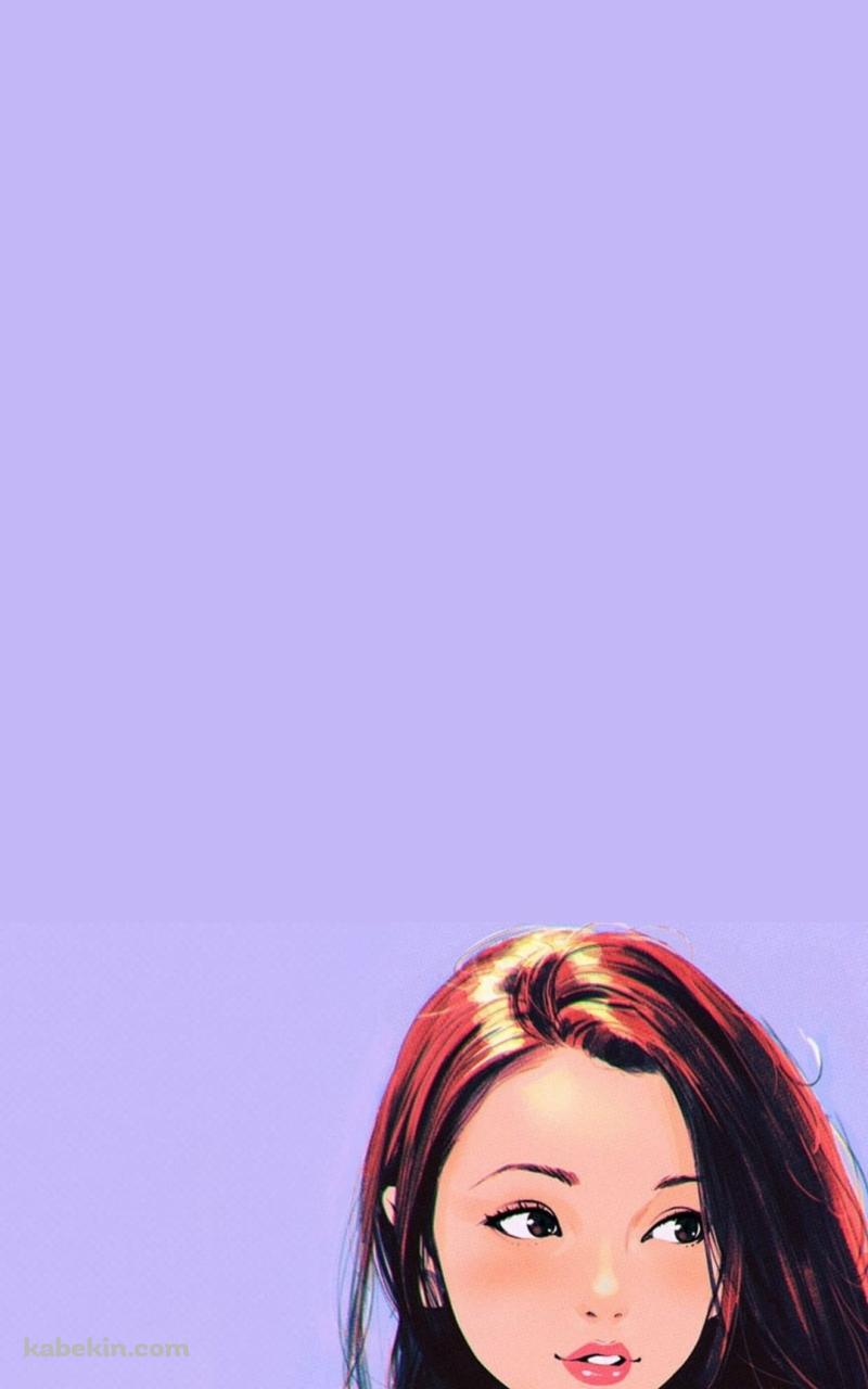 可愛い赤茶色の髪の毛の女の子のAndroidの壁紙(800px x 1280px) スマホ用