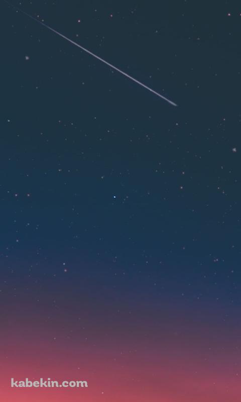 綺麗な一筋の流れ星のAndroidの壁紙(480px x 800px) スマホ用