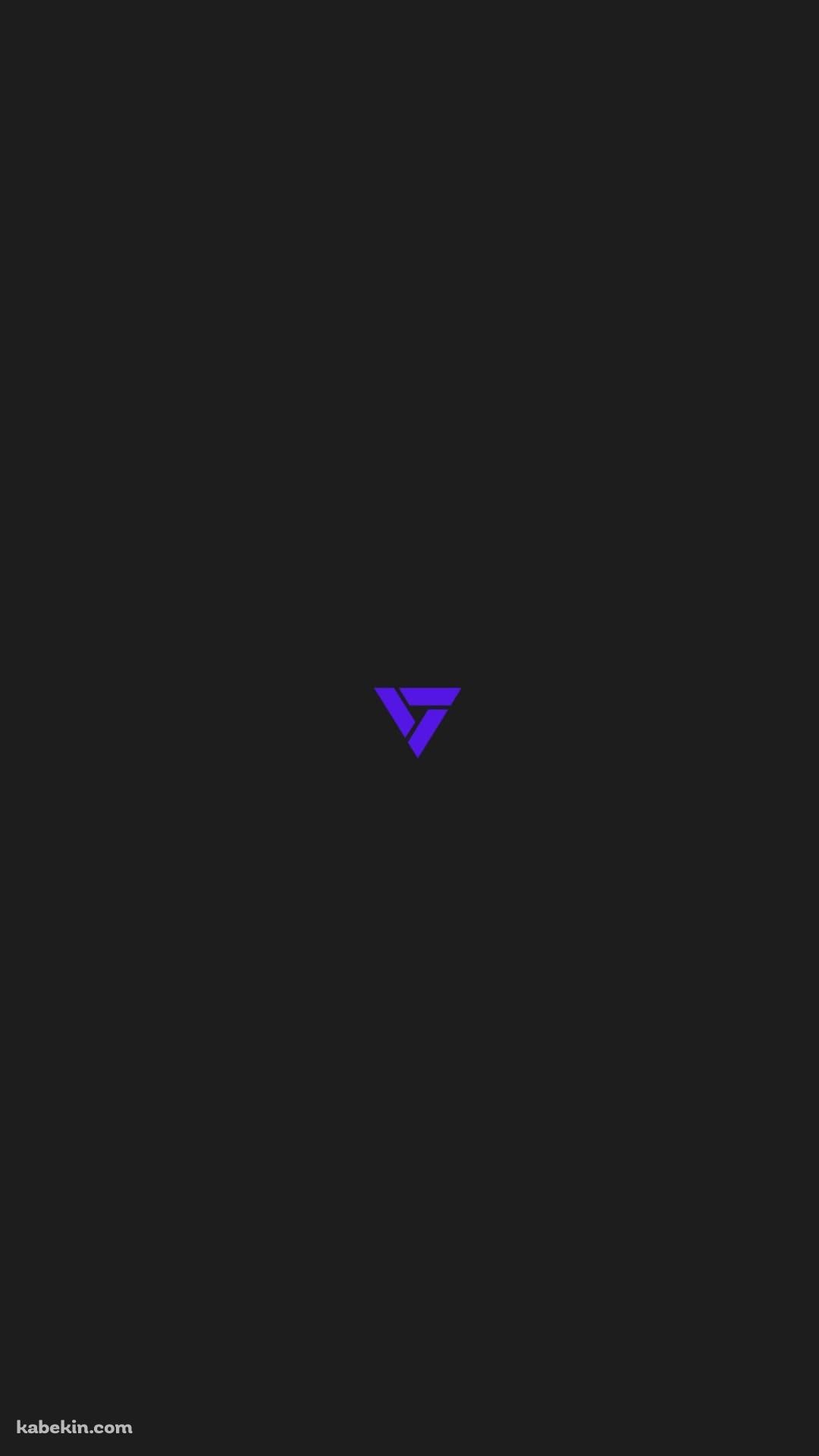 ミニマル 紫のトライアングルのロゴのAndroidの壁紙(1080px x 1920px) スマホ用
