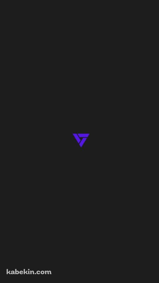 ミニマル 紫のトライアングルのロゴのAndroidの壁紙(540px x 960px) スマホ用
