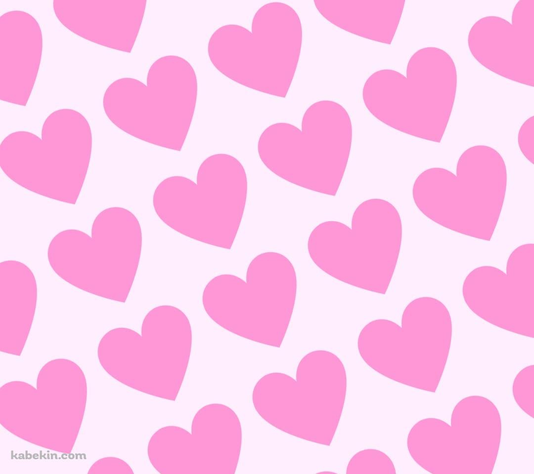 可愛い淡いピンク ハートのロゴのAndroidの壁紙(1080px x 960px) スマホ用