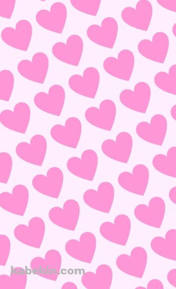 可愛い淡いピンク ハートのロゴのAndroidの壁紙(360px x 592px) スマホ用