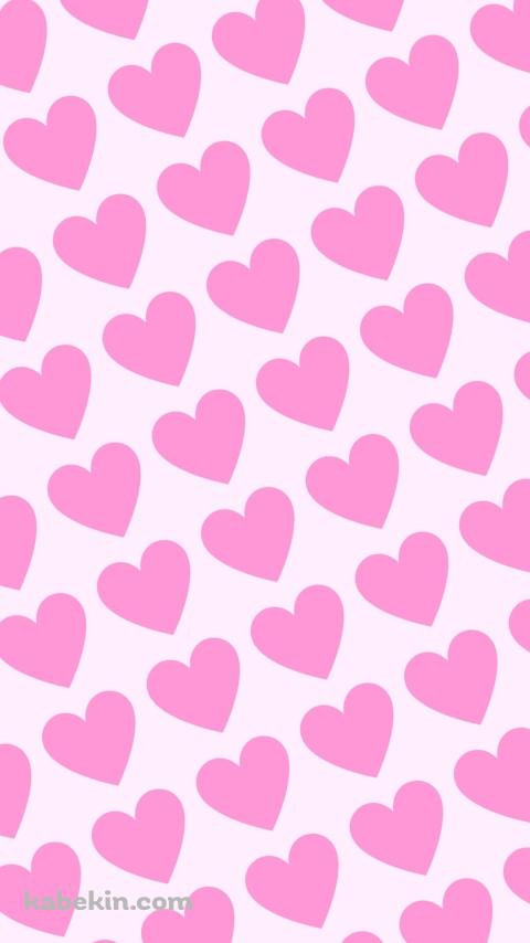 可愛い淡いピンク ハートのロゴのAndroidの壁紙(480px x 854px) スマホ用