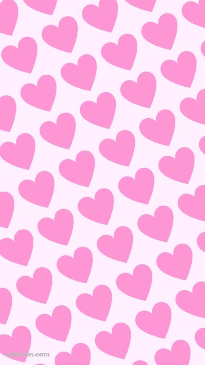 可愛い淡いピンク ハートのロゴのAndroidの壁紙(720px x 1280px) スマホ用