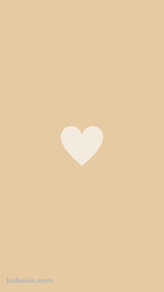 ミニマル モカ色のハートのAndroidの壁紙(540px x 960px) スマホ用