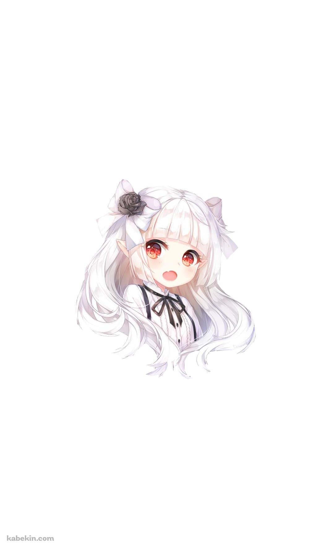 白髪の少女のAndroidの壁紙(1080px x 1776px) スマホ用