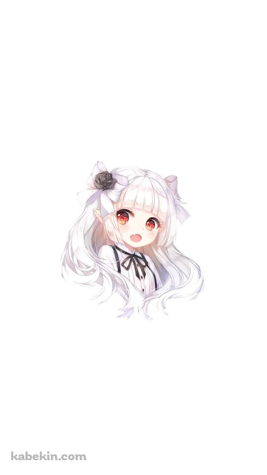 白髪の少女のAndroidの壁紙(540px x 960px) スマホ用