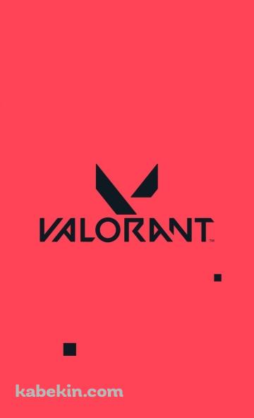 ピンクの背景 VALORANTのロゴのAndroidの壁紙(360px x 592px) スマホ用