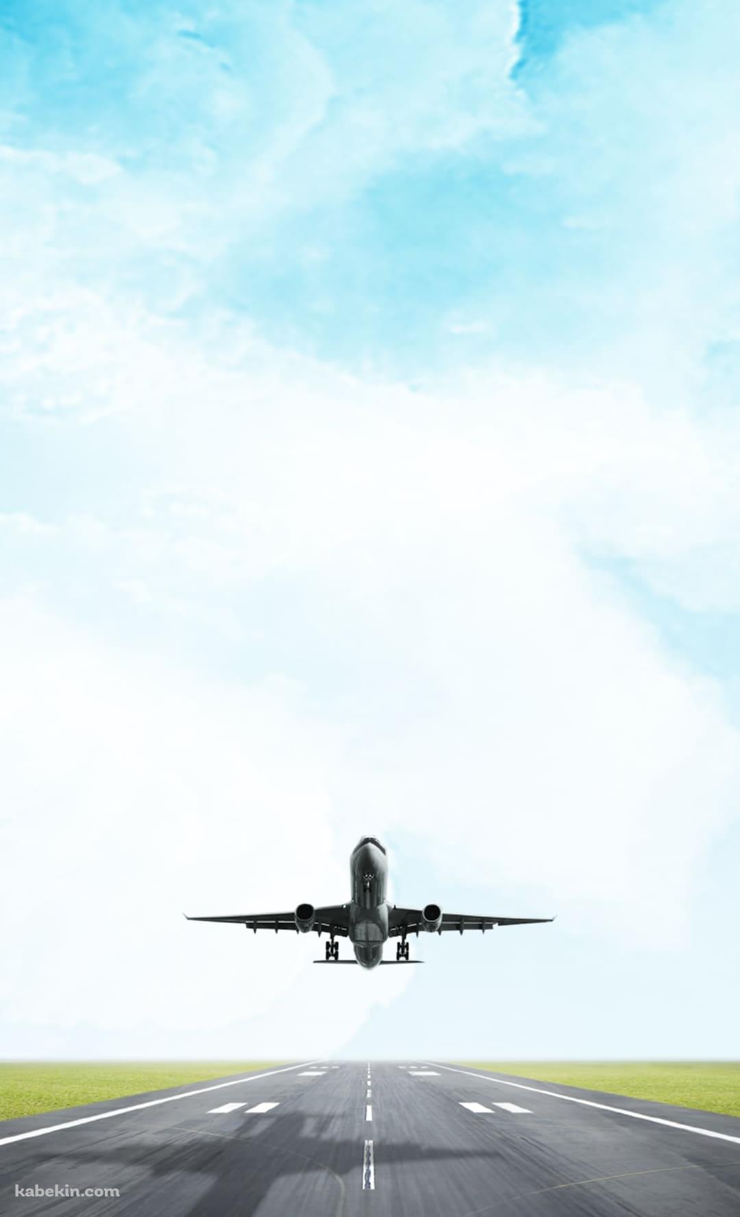 滑走路から離陸する飛行機のAndroidの壁紙(1080px x 1776px) スマホ用
