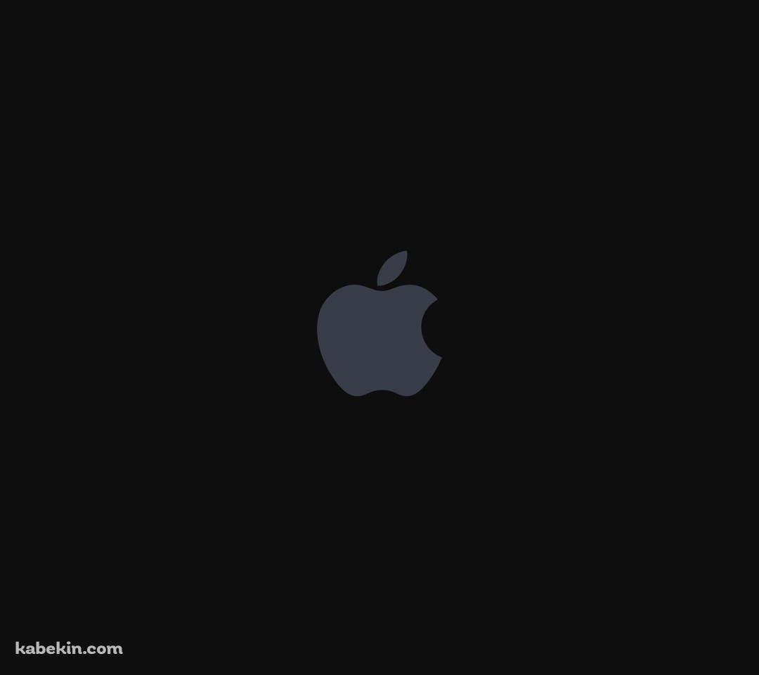 黒の背景 灰色のアップルロゴ グレー AppleのAndroidの壁紙(1080px x 960px) スマホ用