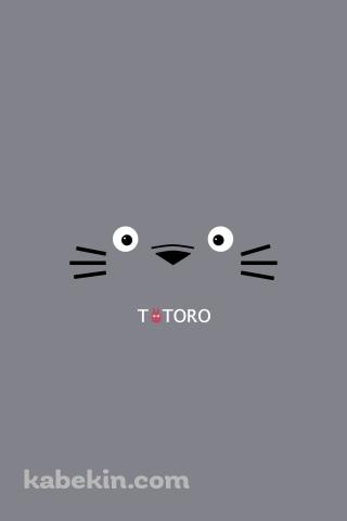 画面いっぱいのトトロの顔のAndroidの壁紙(320px x 480px) スマホ用