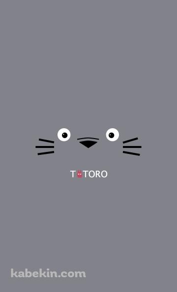 画面いっぱいのトトロの顔のAndroidの壁紙(360px x 592px) スマホ用