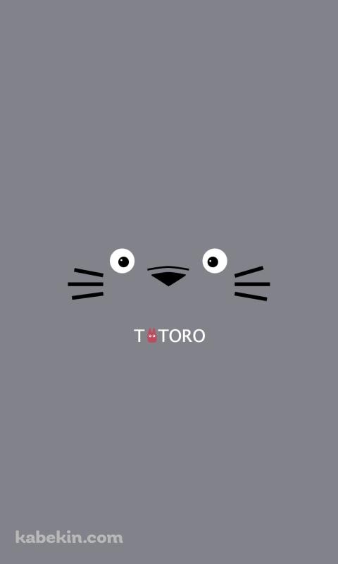 画面いっぱいのトトロの顔のAndroidの壁紙(480px x 800px) スマホ用