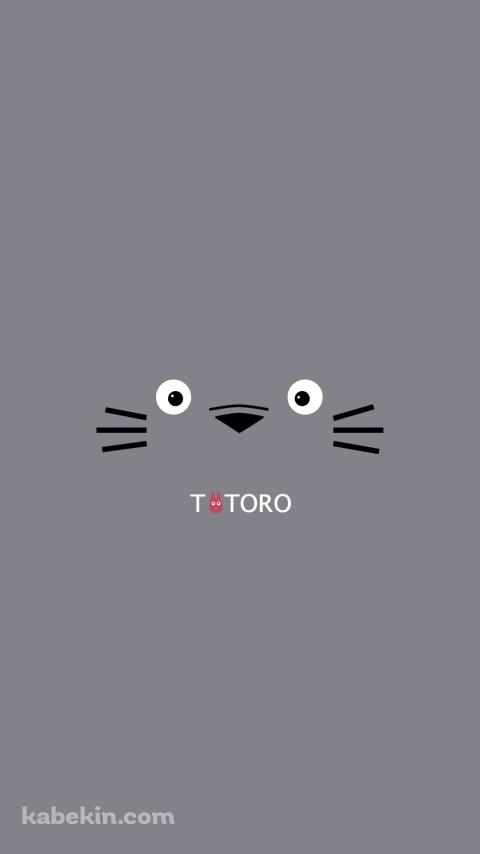 画面いっぱいのトトロの顔のAndroidの壁紙(480px x 854px) スマホ用