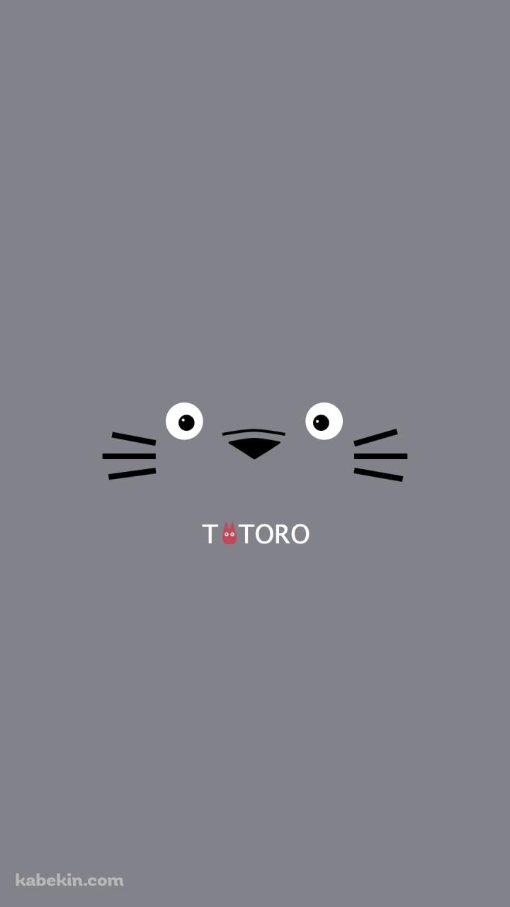 画面いっぱいのトトロの顔のAndroidの壁紙(720px x 1280px) スマホ用