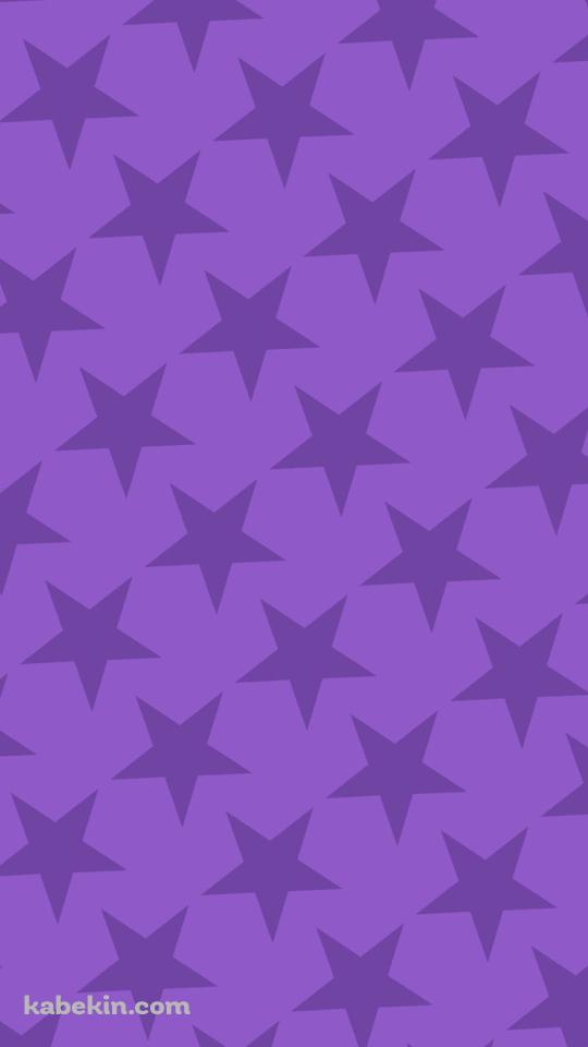 可愛い紫の星 2色 ロゴのAndroidの壁紙(540px x 960px) スマホ用