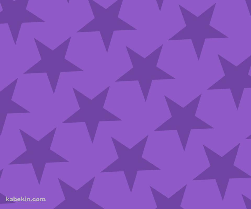 可愛い紫の星 2色 ロゴのAndroidの壁紙(960px x 800px) スマホ用