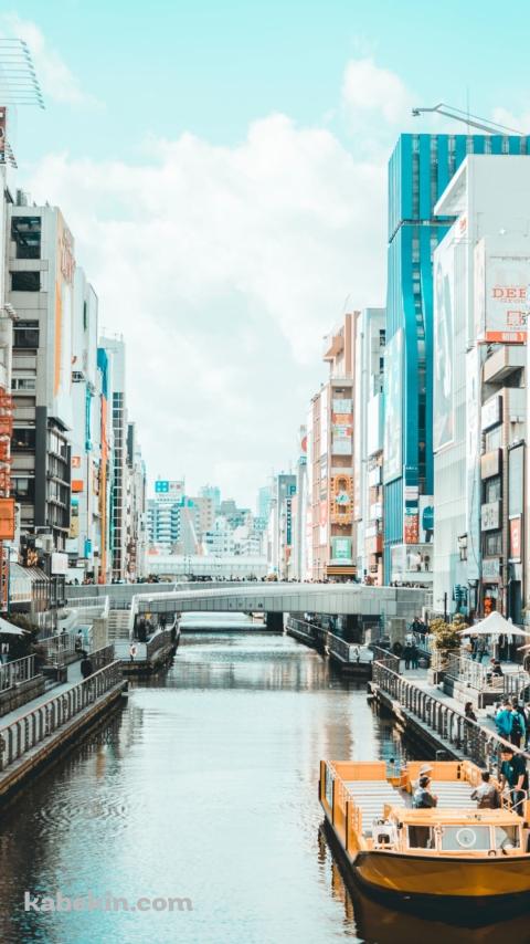 大阪 道頓堀 川のAndroidの壁紙(480px x 854px) スマホ用