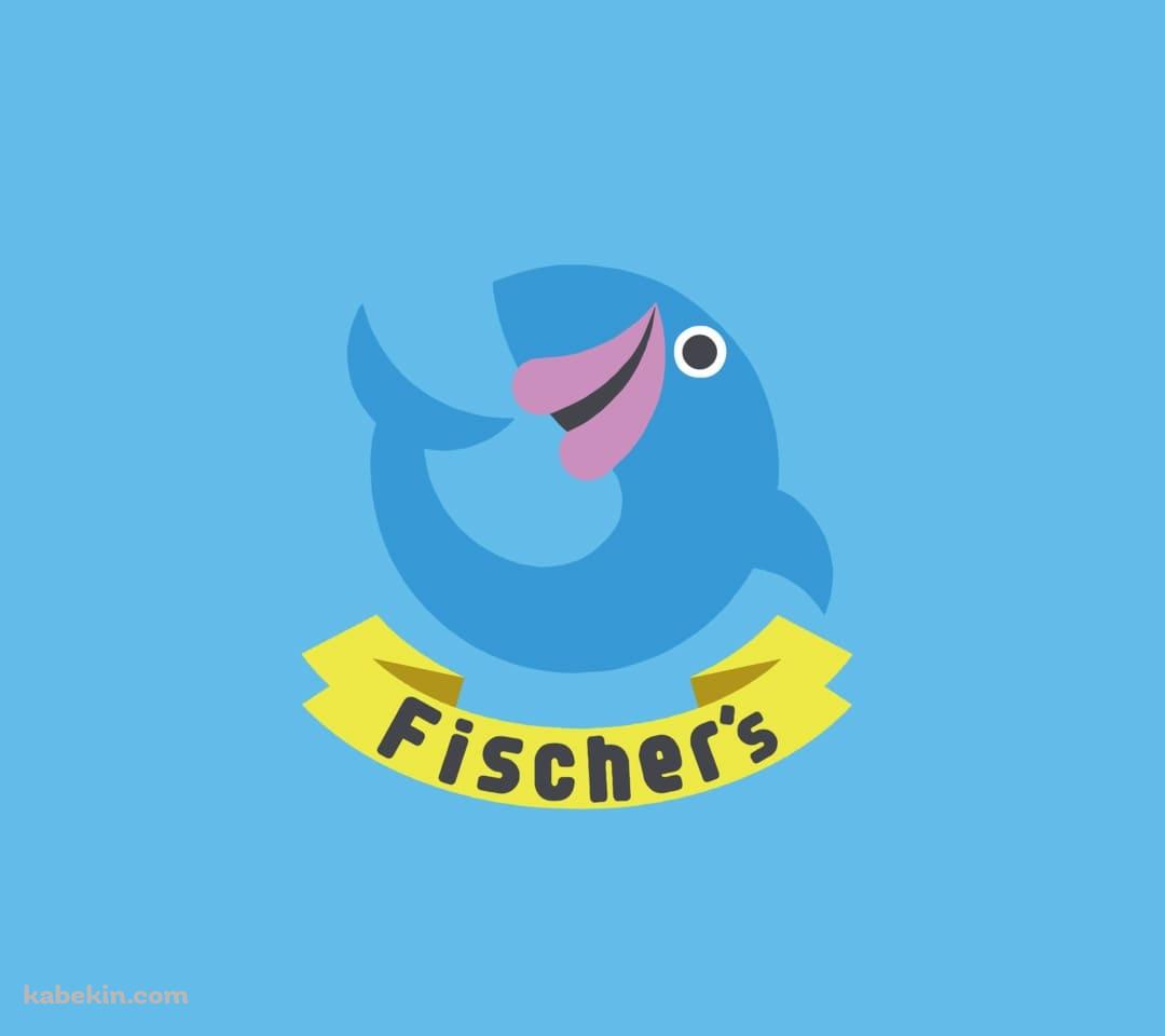 フィッシャーズ ロゴ 青のAndroidの壁紙(1080px x 960px) スマホ用
