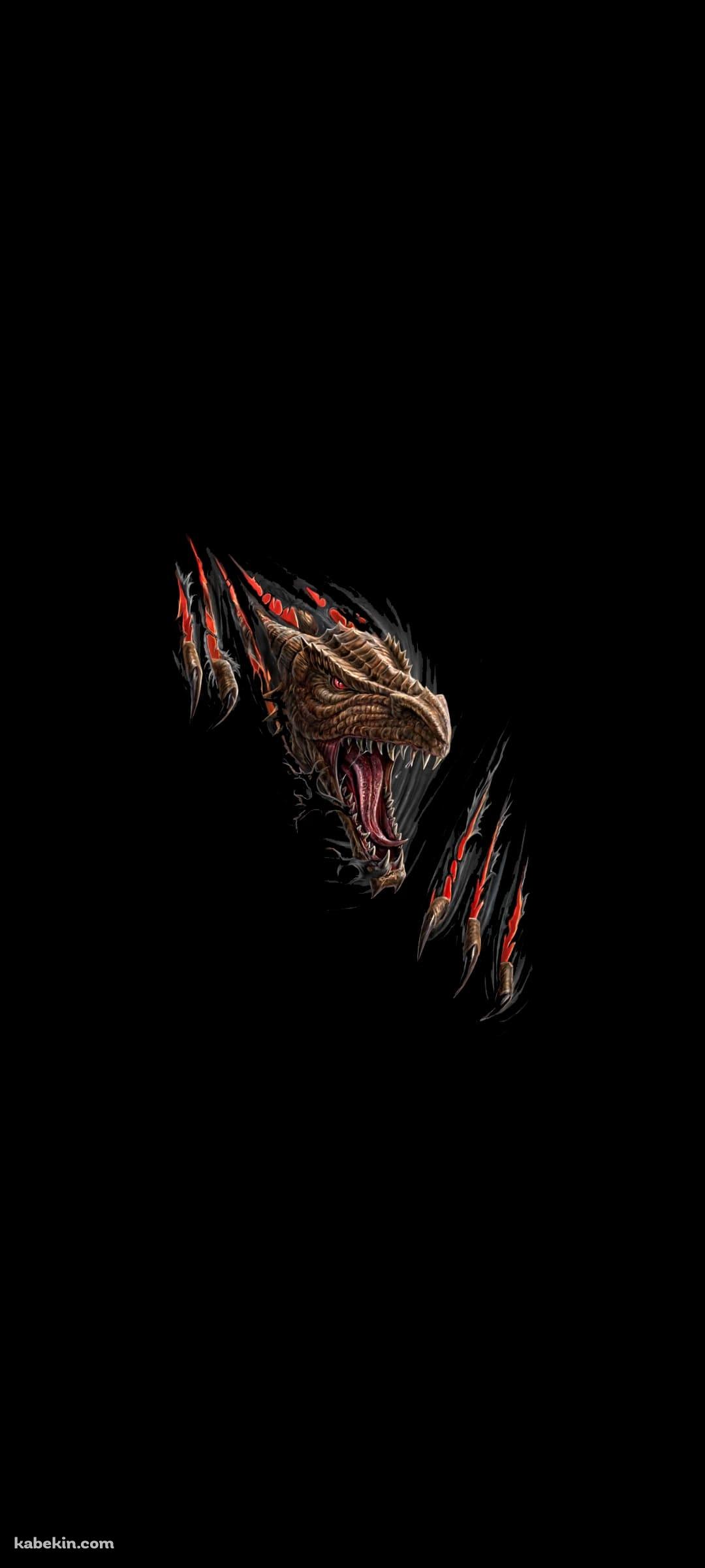 飛び出すドラゴンのAndroidの壁紙(1080px x 2400px) スマホ用