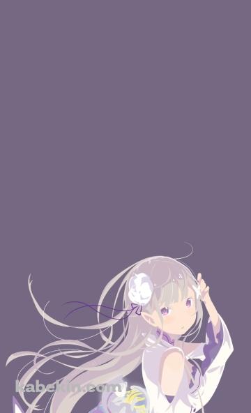 Re:ゼロ エミリア ベクターのAndroidの壁紙(360px x 592px) スマホ用