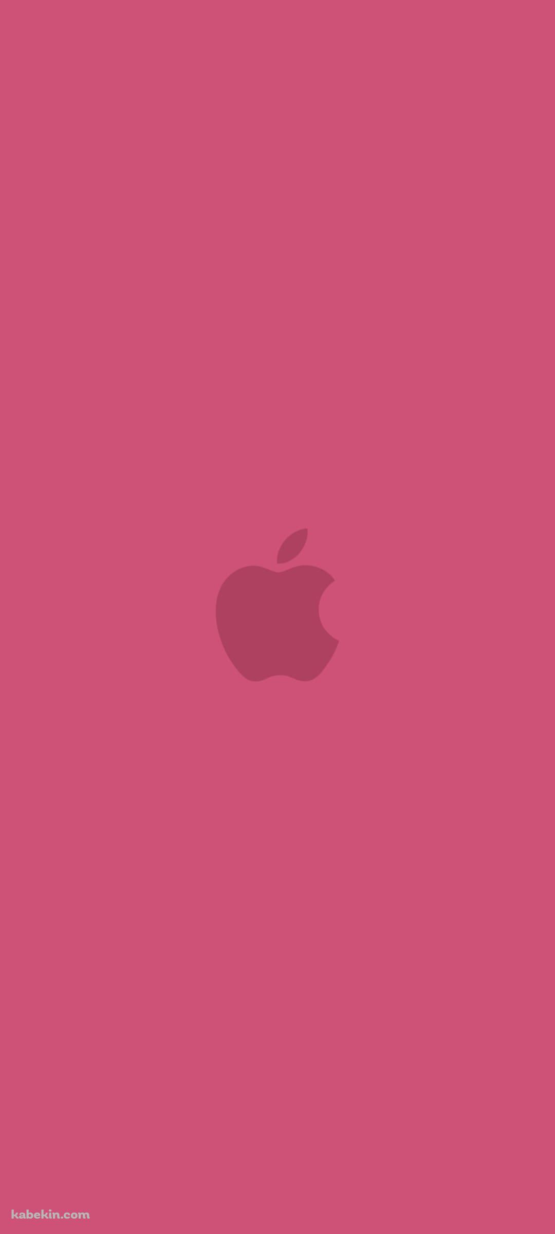 可愛いピンクのアップル 2色 ロゴのAndroidの壁紙(1080px x 2400px) スマホ用