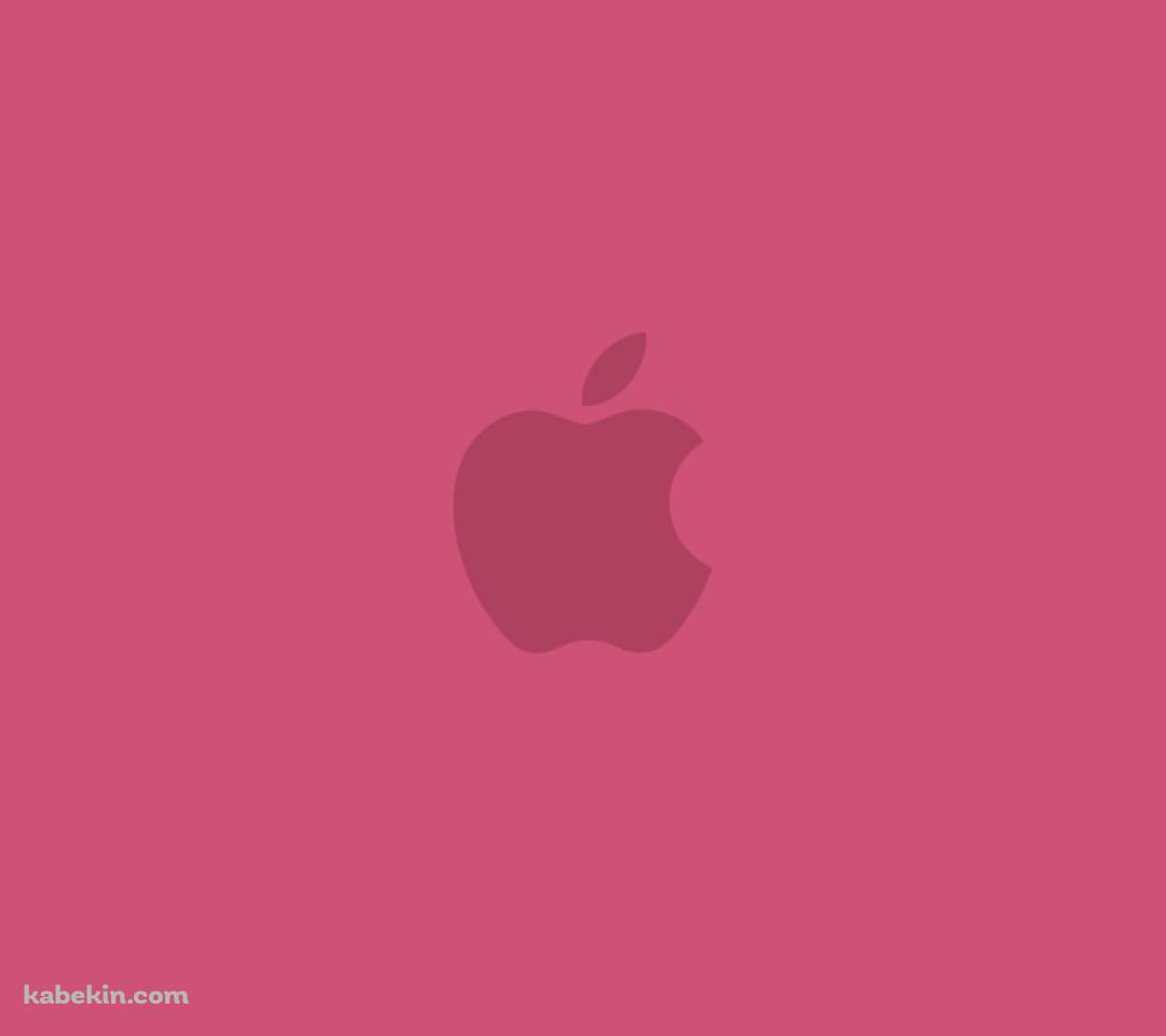 可愛いピンクのアップル 2色 ロゴのAndroidの壁紙(1080px x 960px) スマホ用