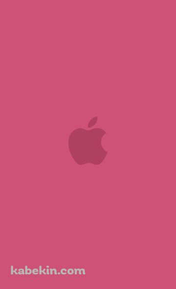 可愛いピンクのアップル 2色 ロゴのAndroidの壁紙(360px x 592px) スマホ用