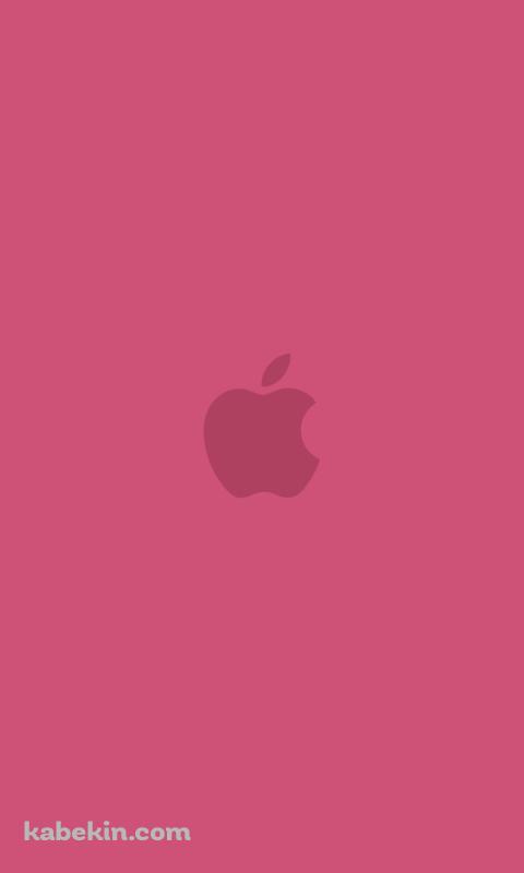 可愛いピンクのアップル 2色 ロゴのAndroidの壁紙(480px x 800px) スマホ用