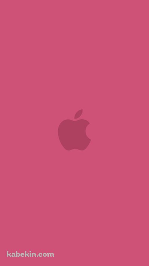 可愛いピンクのアップル 2色 ロゴのAndroidの壁紙(480px x 854px) スマホ用