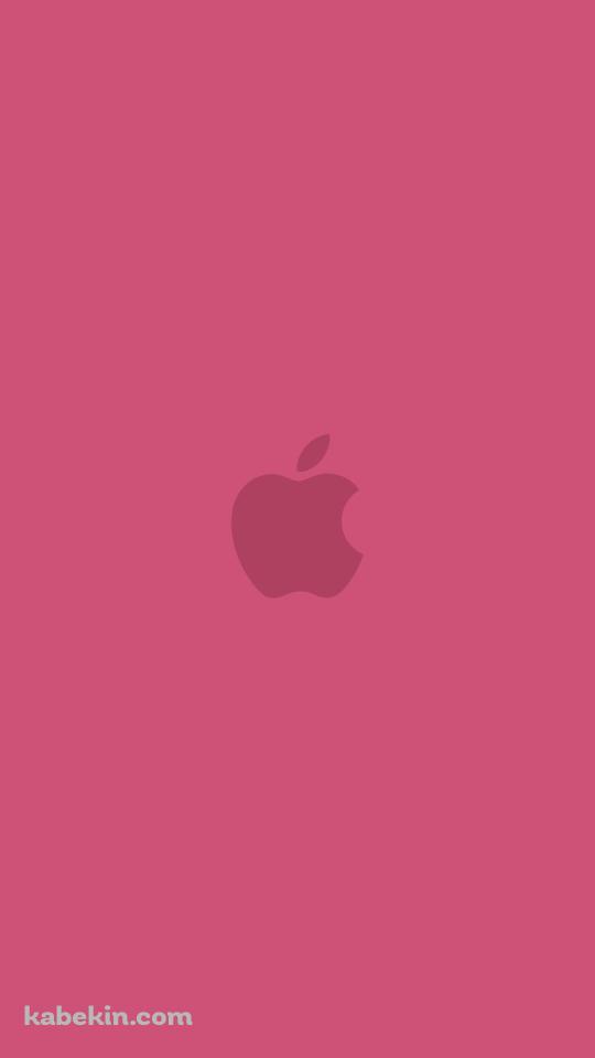 可愛いピンクのアップル 2色 ロゴのAndroidの壁紙(540px x 960px) スマホ用