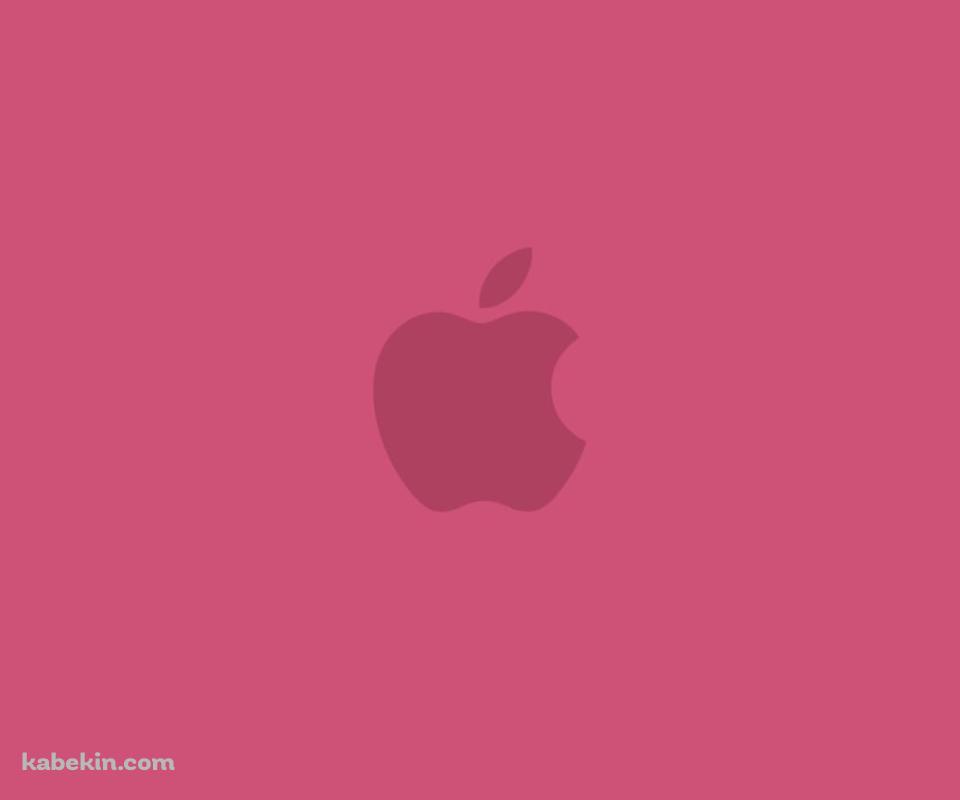 可愛いピンクのアップル 2色 ロゴのAndroidの壁紙(960px x 800px) スマホ用