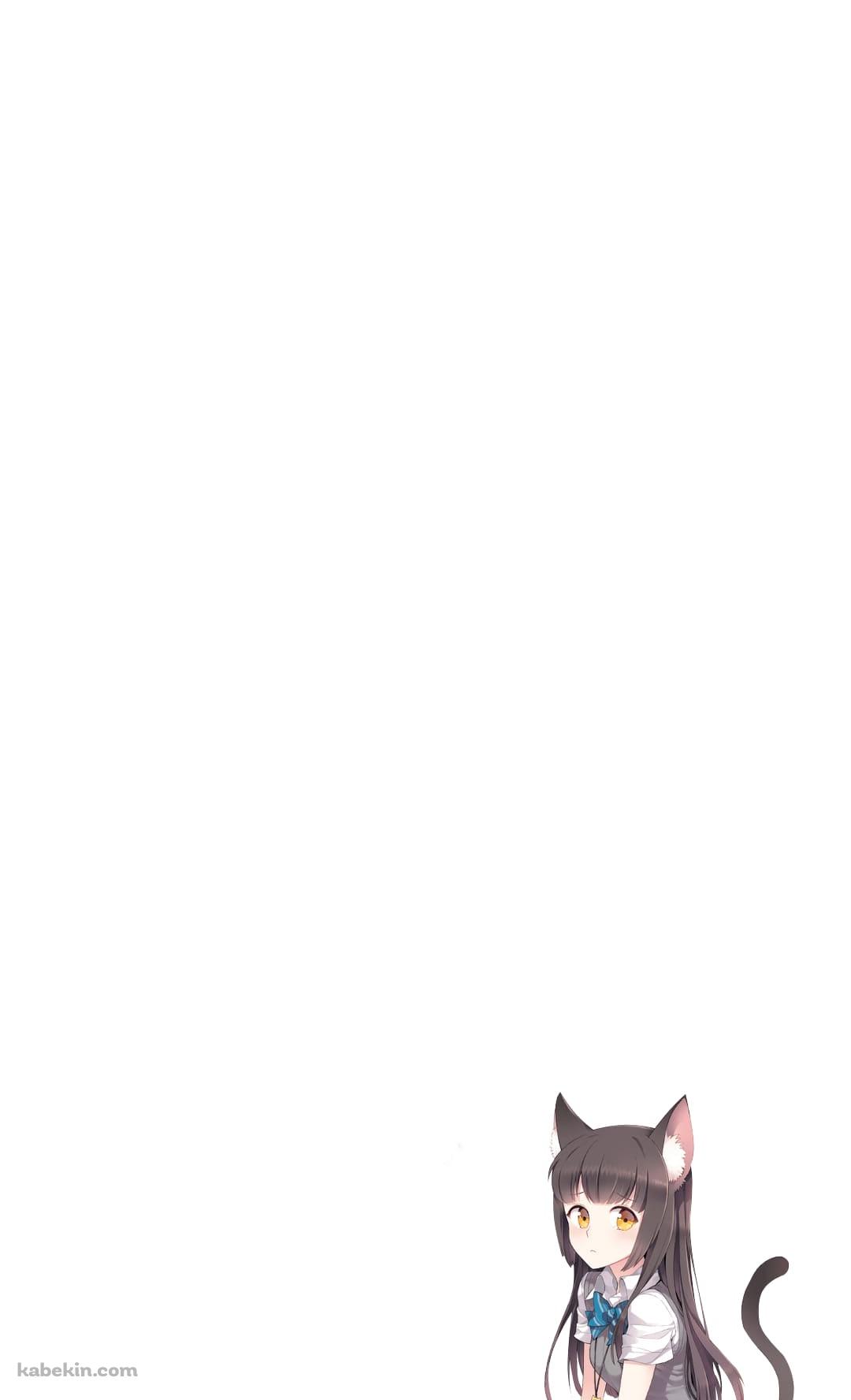 猫耳をつけたJKの女の子のAndroidの壁紙(1080px x 1776px) スマホ用