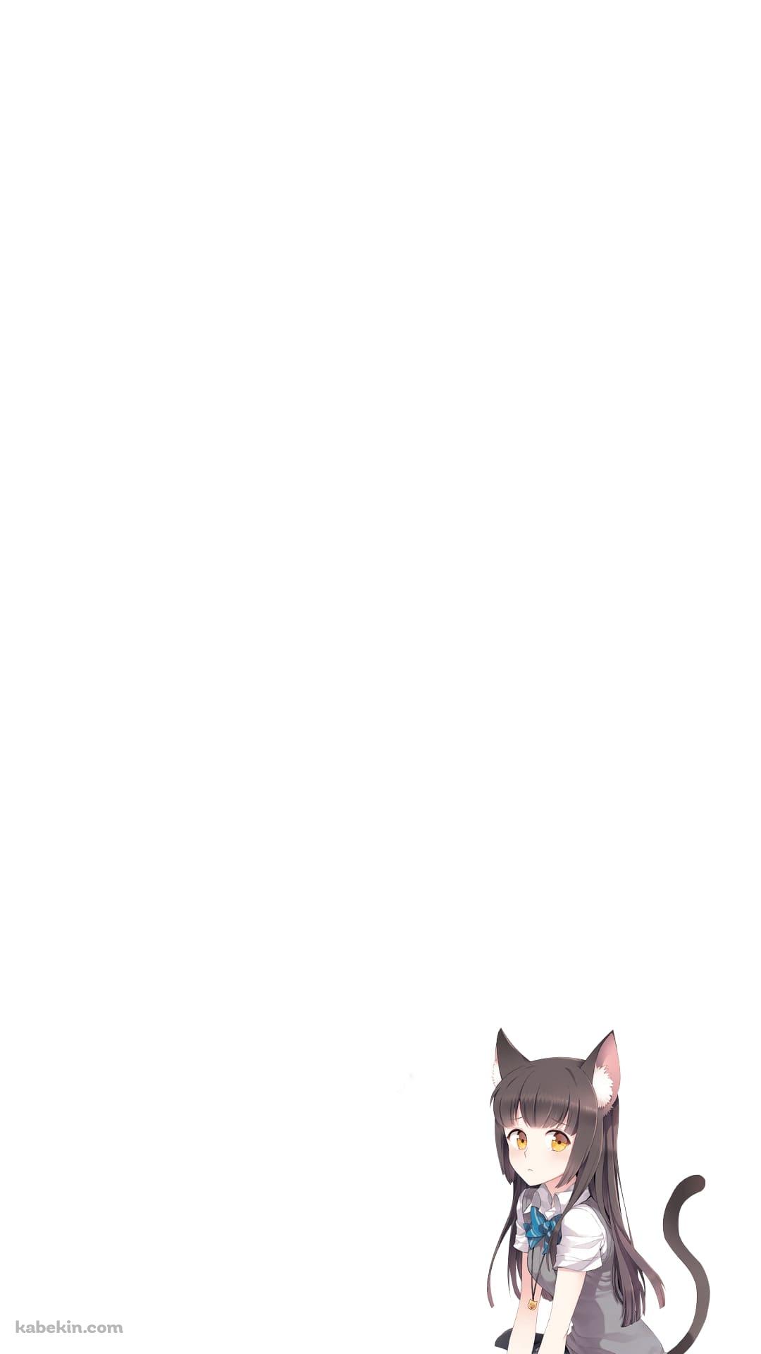 猫耳をつけたJKの女の子のAndroidの壁紙(1080px x 1920px) スマホ用