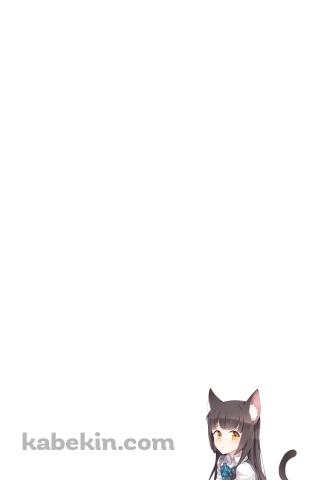 猫耳をつけたJKの女の子のAndroidの壁紙(320px x 480px) スマホ用