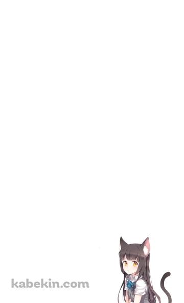 猫耳をつけたJKの女の子のAndroidの壁紙(360px x 592px) スマホ用
