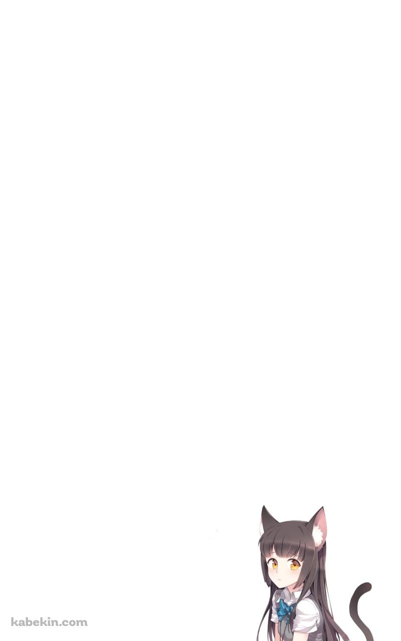 猫耳をつけたJKの女の子のAndroidの壁紙(800px x 1280px) スマホ用