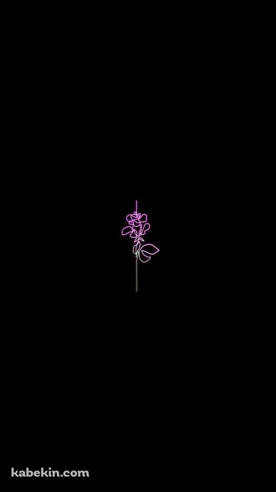 シンプル 薔薇 ラインアートのAndroidの壁紙(540px x 960px) スマホ用