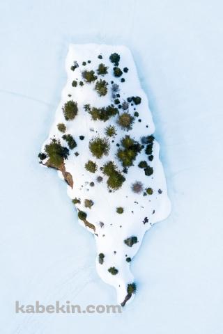 冬のゴールド・クリーク・ポンド アメリカのAndroidの壁紙(320px x 480px) スマホ用