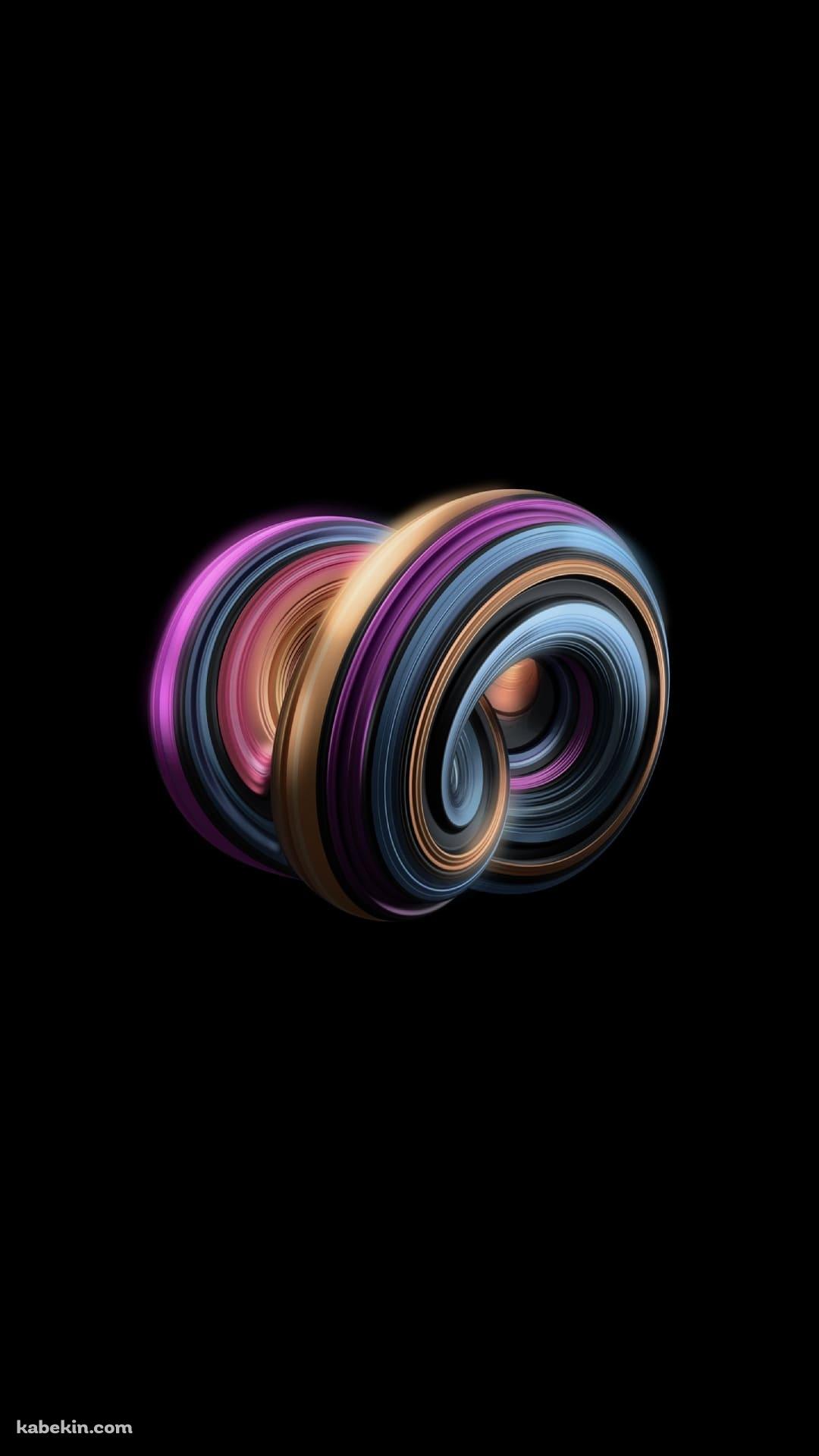 カラフルな円のうねりのAndroidの壁紙(1080px x 1920px) スマホ用